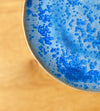 Assiette décorative bleue cristallisée 18cm