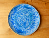 Assiette décorative bleue cristallisée 18cm