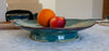 Plateau de présentation alimentaire bleu vert beige (32 cm)