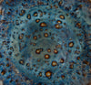 Plateau décoratif Astral bleu  brun  doré (32 cm)