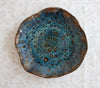 Plateau décoratif Astral bleu  brun  doré (32 cm)